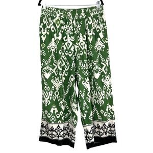 Haute Hippie Batik Print Linen Blend Wide Leg Pants Size 1X Resort Beach Boho